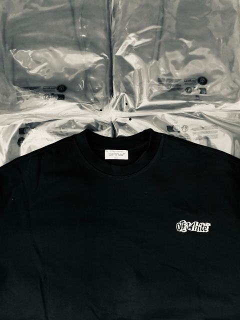 1:1 Top Quality OW Twisted Arrow Print Black Tee