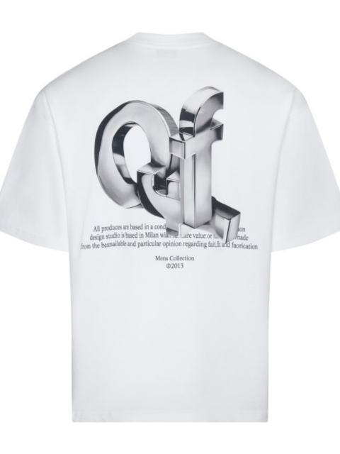 1:1 Top Quality OW 3D Embossed Logo Tee