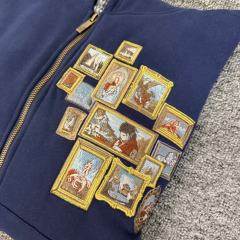 Derschutze Gallery Badge Embroidered Zip Up Hoodie
