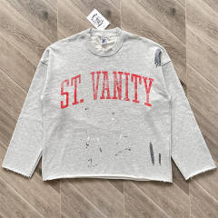Saint Vanity Retro Printed Cotton Crew Neck Pullover