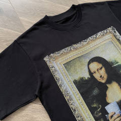 1:1 Quality That's A Awful Lot of Cough Syrup Heart Mona Lisa Print Sleeve T-Shirt