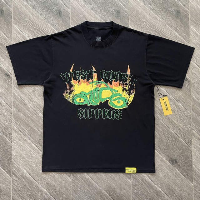 1:1 Quality That's A Awful Lot of Cough Syrup Motorcycle Print Black Tee