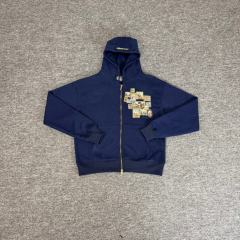 Derschutze Gallery Badge Embroidered Zip Up Hoodie