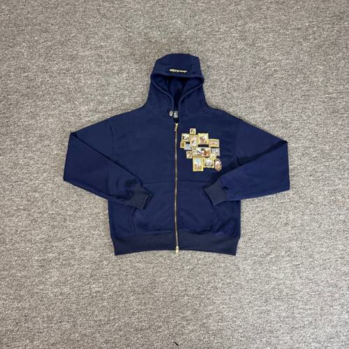Derschutze Gallery Badge Embroidered Zip Up Hoodie