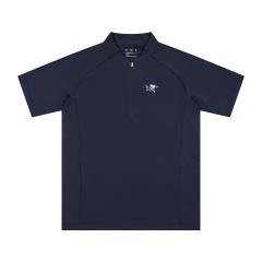 A Breathable Quick-Dry Classic Zipper Polo Shirt