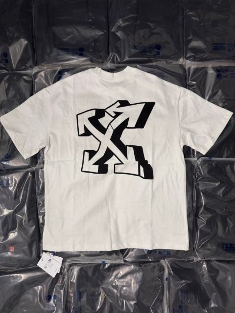 1:1 Top Quality OW Twisted Arrow Print Black Tee