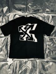 1:1 Top Quality OW Twisted Arrow Print Black Tee
