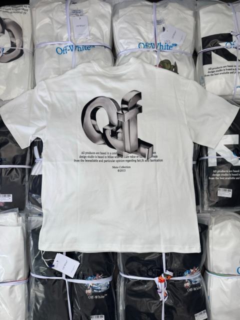 1:1 Top Quality OW 3D Embossed Logo Tee