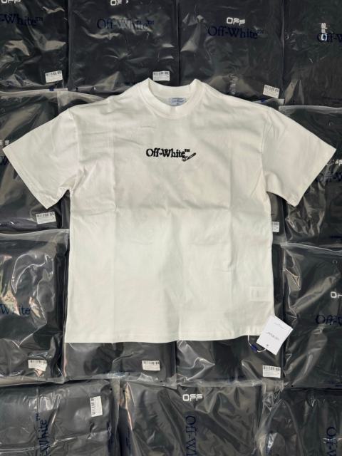 1:1 Top Quality OW Messy Embroidery Arrow T-shirt