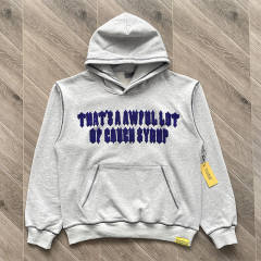1:1 Top Quality That's A Awful Lot of Cough Syrup  Zip Up Hoodie Pants Grey