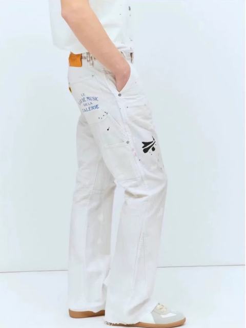 Gallery Dept. Paint Splatter Distressed Flare Carpenter Jeans