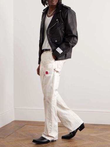 Gallery Dept. Paint Splatter Distressed Flare Carpenter Jeans