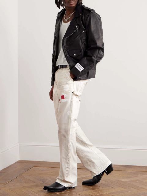 Gallery Dept. Paint Splatter Distressed Flare Carpenter Jeans