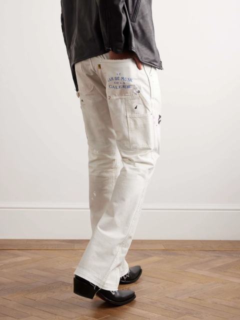 Gallery Dept. Paint Splatter Distressed Flare Carpenter Jeans