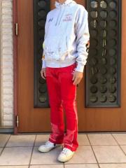 Gallery Dept. Paint Splatter Distressed Flare Carpenter Jeans
