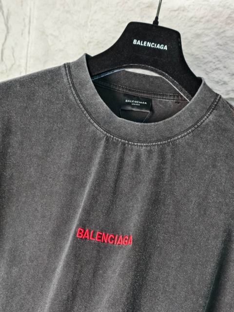 BLCG Red Logo Washed Black Tee