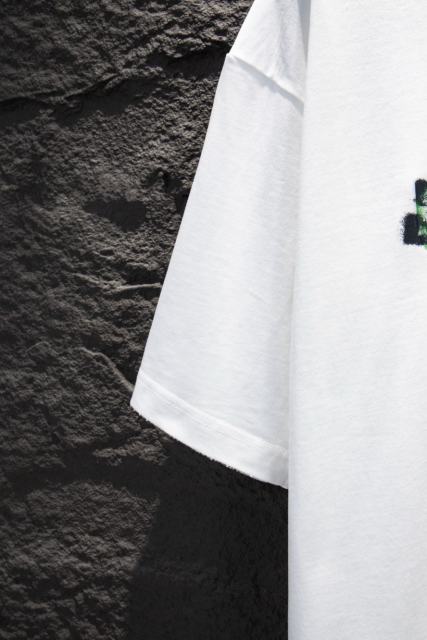 BLCG Green Tape Print Logo White T-shirt