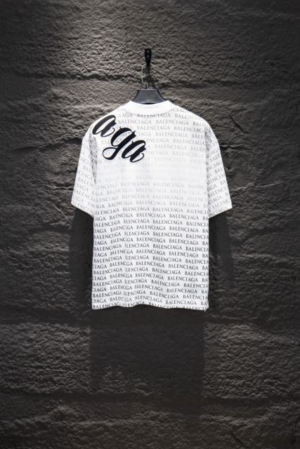 BLCG Pink Drip Gothic Logo Embroidered White T-shirt