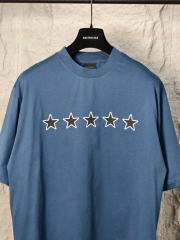 BLCG 5-Star Review Print Blue Tee