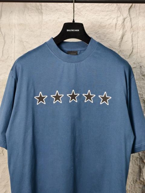 BLCG 5-Star Review Print Blue Tee