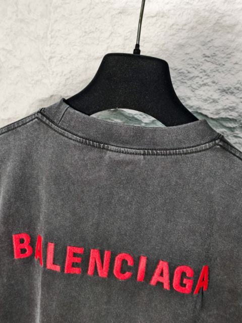 BLCG Red Logo Washed Black Tee