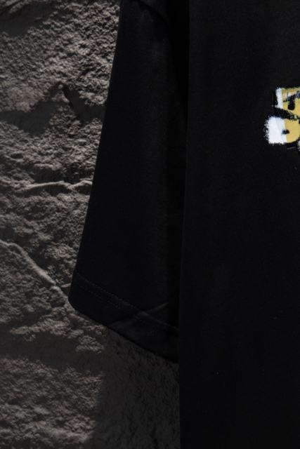 BLCG Green Tape Print Logo Black T-shirt