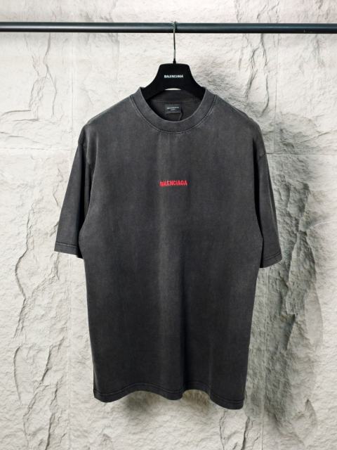 BLCG Red Logo Washed Black Tee