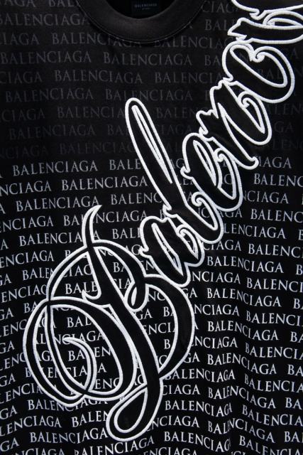 BLCG Pink Drip Gothic Logo Embroidered Black T-shirt