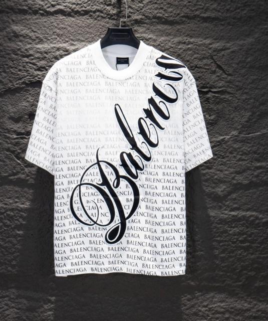 BLCG Pink Drip Gothic Logo Embroidered White T-shirt