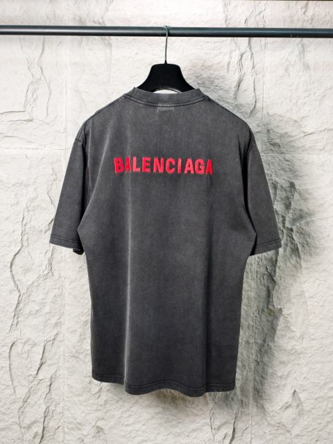 BLCG Red Logo Washed Black Tee