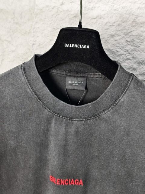 BLCG Red Logo Washed Black Tee