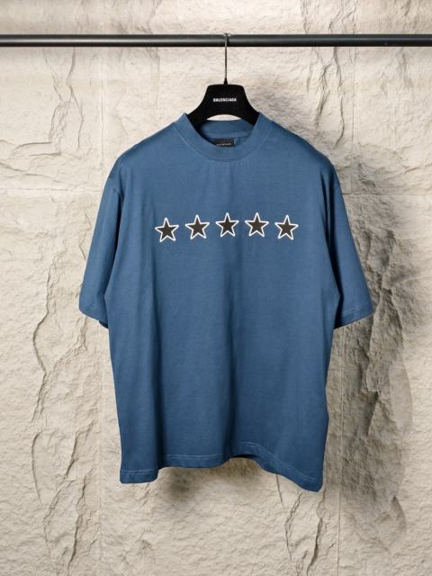 BLCG 5-Star Review Print Blue Tee