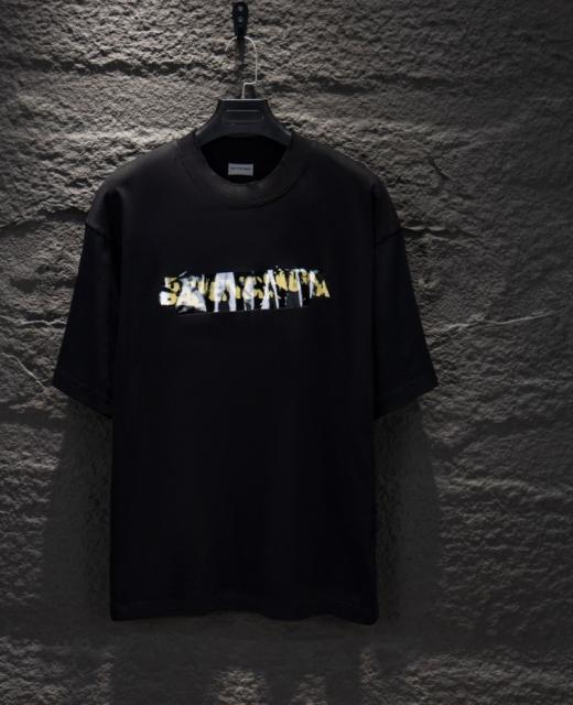 BLCG Green Tape Print Logo Black T-shirt