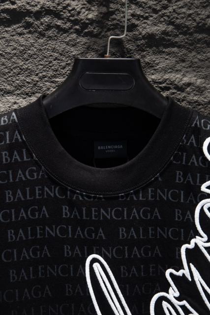 BLCG Pink Drip Gothic Logo Embroidered Black T-shirt