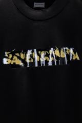 BLCG Green Tape Print Logo Black T-shirt