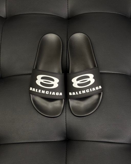 1:1 Quality BLCG Loop B Logo Black Pool Slides