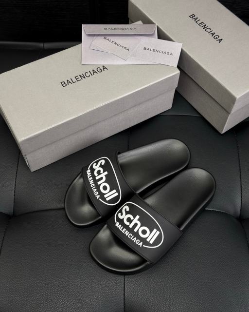 1:1 Quality BLCG x Scholl Collaboration Black Pool Slides