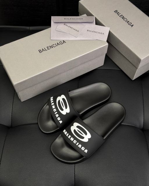 1:1 Quality BLCG Loop B Logo Black Pool Slides