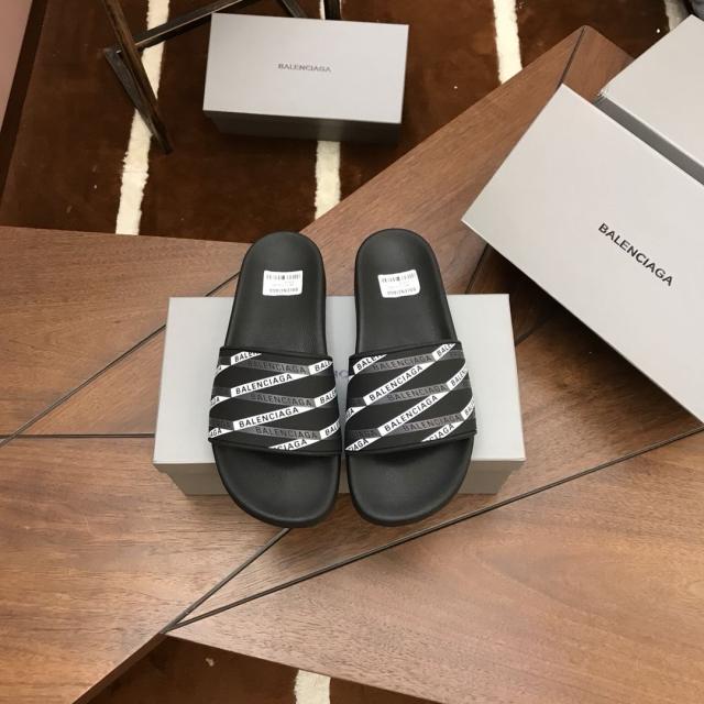 BLCG Diagonal Logo Print White Slides