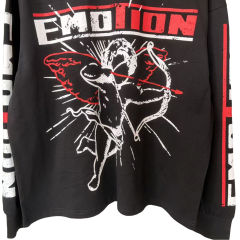 Red and White Letter Angel Print Long Sleeve T-Shirt 28632437