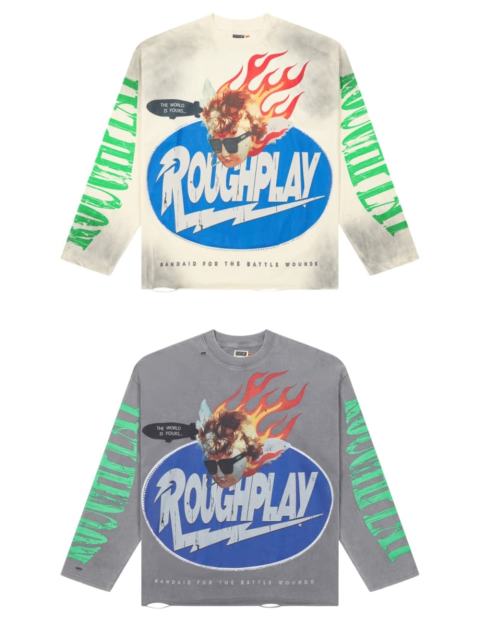 Baggy Streetwear Fire Angel & Green Sleeve Print Long Sleeve T-Shirt 2 colors 29069105