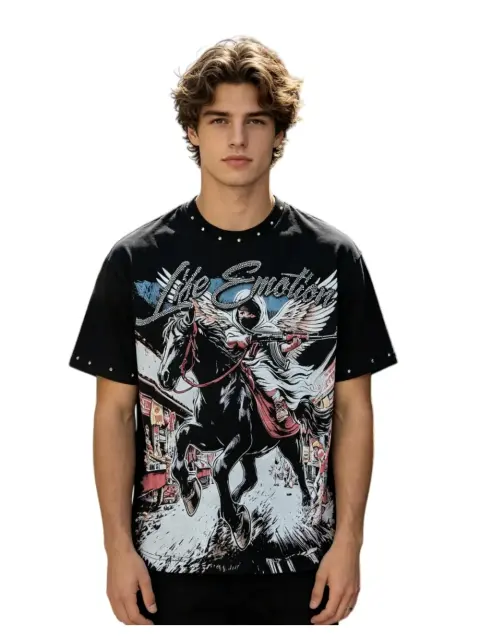 Hardcore heavy-duty American-style comic daily commuting short-sleeved shirt 29064740