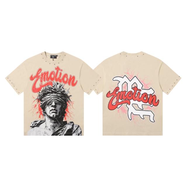 niche Thorn God Statue vintage rivet large logo T-shirt 29069199