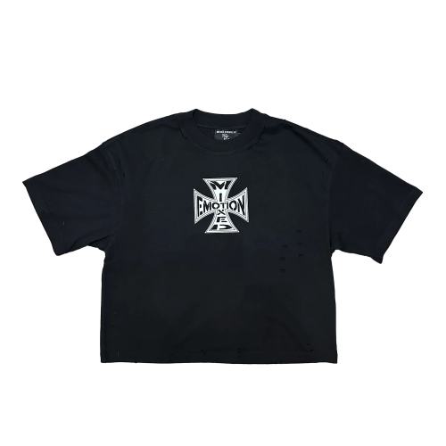 Cross Print Vintage T-Shirt - Distressed Washed Streetwear tee 2 colors 28978760