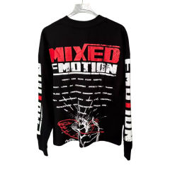 Red and White Letter Angel Print Long Sleeve T-Shirt 28632437