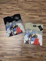 Street graffiti featuring twin angel children, in silver shimmer diamond-like style T-shirt 2 colors 29066636