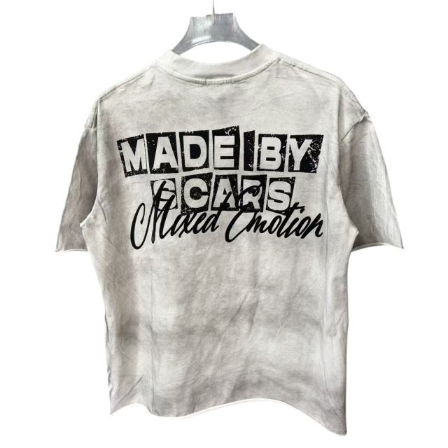 Blindfolded Angel Print T-Shirt - Vintage Washed Streetwear tee 28978770