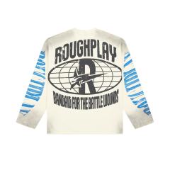 Washed Beige Streetwear with Sun Skeleton & Mushroom Graphic Print Long Sleeve T-Shirt 29069100