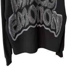 Sunrise Angel Printed Rhinestone Letter Waffle-Weave Long Sleeve T-Shirt 28700552