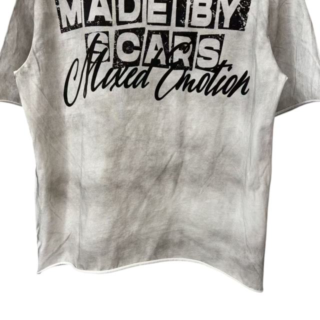 Blindfolded Angel Print T-Shirt - Vintage Washed Streetwear tee 28978770